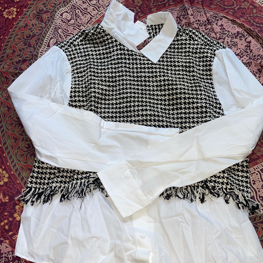 Knit blouse shirt
